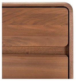 Brązowa komoda z litego drewna orzechowego 90x90x45 cm Fawn – Gazzda
