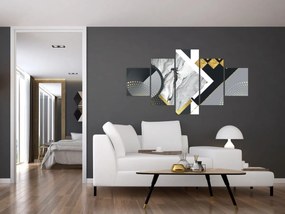 Obraz - Teksturowany kolaż (125x70 cm)