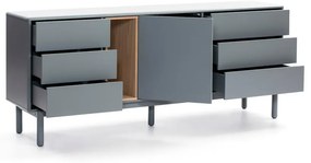 Niebieska/szara niska komoda 180x76 cm Corvo – Teulat