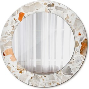 Lustro z nadrukiem dekoracyjne okrągłe Tło lastrykowe