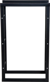 Homcom® Regał Na Drewno Opałowe 100 kg Stal Czarny