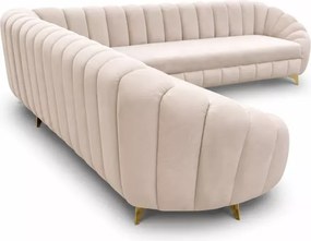 Narożnik z przeszyciami Verno 310 × 310 cm - nowoczesny duży narożnik w kształcie L do salonu