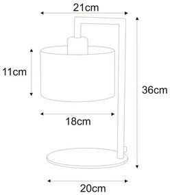 Czarna nowoczesna lampka nocna - S966-Fario