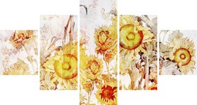Obraz - Słoneczniki, malarstwo (125x70 cm)