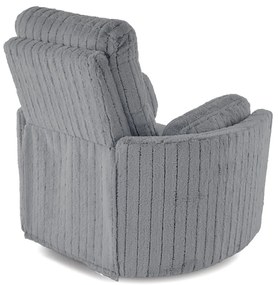 Fotel wypoczynkowy, obrotowy, elektrycznie rozkładany, bujany PEGAS popiel