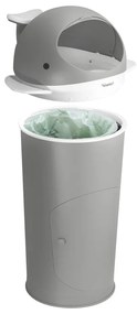 Ciemnoszary plastikowy kosz na pieluchy 25 l Whale – Kindsgut