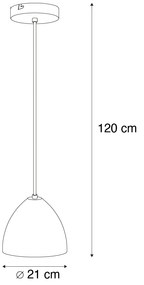 Moderne hanglamp zwart met grijs beton - Eton Nowoczesny Oswietlenie wewnetrzne