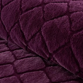 Bordowa pościel dwuosobowa z mikropluszu 200x200 cm Cosy Diamond – Catherine Lansfield