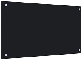 Czarny szklany panel ścienny do kuchni B5-L12