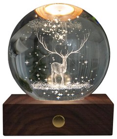 Ciemnobrązowa dekoracja świetlna na USB Amber – Gingko