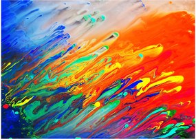 Obraz na szkle - Kolorowa abstrakcja (70x50 cm)