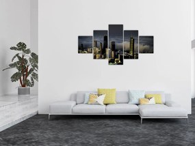 Obraz miasta w chmurach (125x70 cm)