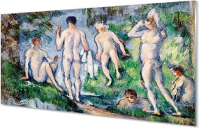 Panel szklany do Kuchni Kąpiący się - Paul Cézanne