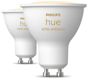 Inteligentne żarówki zestaw 2 szt. LED z gwintem GU10, 4 W White ambiance – Philips Hue