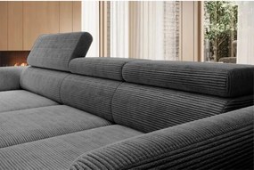 Narożnik ALISSON S/MINI Prawostronny z elektrycznym wysuwem w tkaninie POSO 110 WERSAL