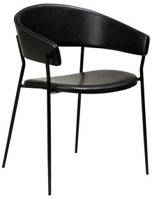 Fotel z imitacji skóry w kolorze matowej czerni Crib – DAN-FORM Denmark