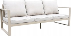 Beżowy zestaw mebli ogrodowych tarasowych 4 el. aluminiowych sofa, kanapa