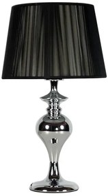 Czarna lampa stołowa z dekoracyjnym nitkowym abażurem - 6X V164 W5-A30