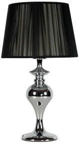 Czarna lampa stołowa z dekoracyjnym nitkowym abażurem - V164 Tereza 6X