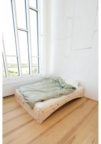 Łóżko dwuosobowe z litego drewna sosnowego bez zagłówka 160x200 cm w naturalnym kolorze Orbit – Karup Design