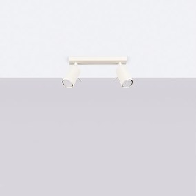 Lampa sufitowa nowoczesny Briix, stal - 2 źródło światła 4000K - L.30 x H.17 cm - beżowy