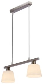 Biała lampa sufitowa ze szklanym kloszem 40x11 cm Hybryda – Candellux Lighting