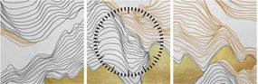 Obraz - Decor III. (z zegarem) (90x30 cm)