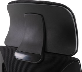 Vinsetto Krzesło Biurowe, Krzesło Biurkowe z Funkcją Bujania, Regulowane z Podparciem Głowy, Wsparciem Lędźwiowym - Czarny