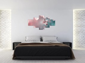 Obraz - Motyl wśród kwiatów (125x70 cm)