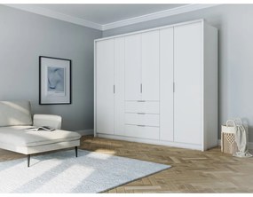 Biała szafa 255x217 cm Wells – Cosmopolitan Design