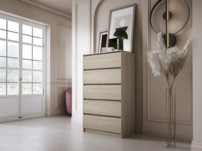 Komoda z 5 szufladami, dąb sonoma, 70 x 39 x 125 cm