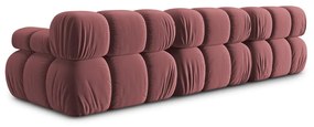 Różowa aksamitna sofa 282 cm Bellis – Micadoni Home