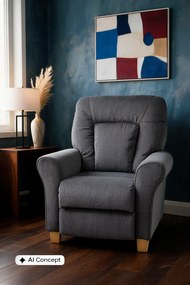 Popielaty fotel dla seniora H7-S61