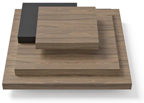 Czarny stolik w dekorze orzecha 110x110 cm Slate – TemaHome