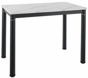 STÓŁ DAMAR BIAŁY EFEKT MARMURU/CZARNY MAT 100X60 SIGNAL