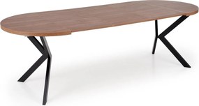 Okrągły stół rozkładany do 250 cm Peroni Halmar orzech / czarny