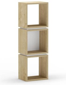 Biały regał w dekorze dębu 32x99,5 cm Lofty – Marckeric
