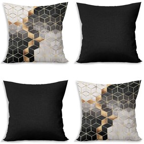 Poszewki na poduszki zestaw 4 szt. 43x43 cm Optic – Minimalist Cushion Covers