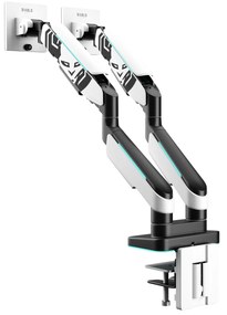 Podwójny uchwyt na monitory 49 cali, biało-czarny X-Arm Dual RGB