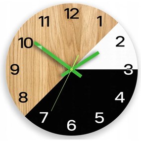 Zegar na ścianę nowoczesny efektowny okrągły cichy do kuchni salonu pokoju