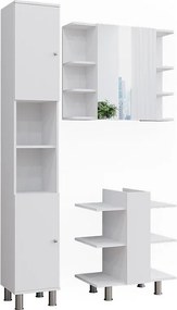 Zestaw mebli łazienkowych biały 79.6x36.6x190 fynn