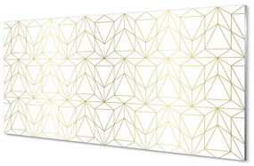 Panel szklany do Kuchni Kontury Trójkątów