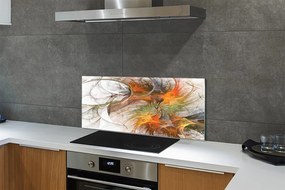 Panel szklany do Kuchni Geometryczna Gra Kolorów