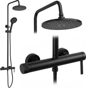 Zestaw natryskowy Rea Rivo Czarny