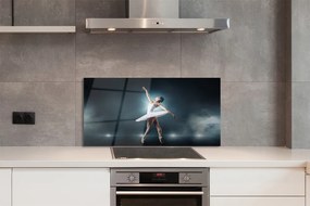 Panel szklany do Kuchni Baletnica w Klasycznej Bieli
