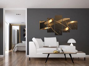 Obraz - Brązowe wstążki (125x70 cm)