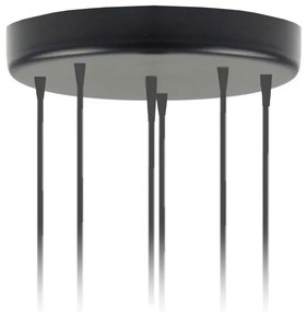 Regulowana czarna lampa wisząca glamour - EX342-Sara