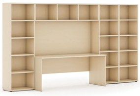 Biblioteka INTEGRO niska/szeroka, 3350x700/400x1923 mm, brzoza