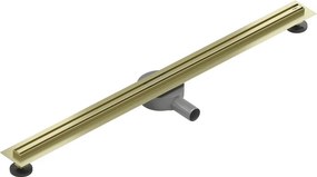 Mexen Flat 360° Slim odpływ liniowy obrotowy 90 cm, złoty szczotkowany - 1A41090