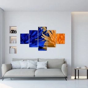 Szczegółowy obraz kwiatów (125x70 cm)